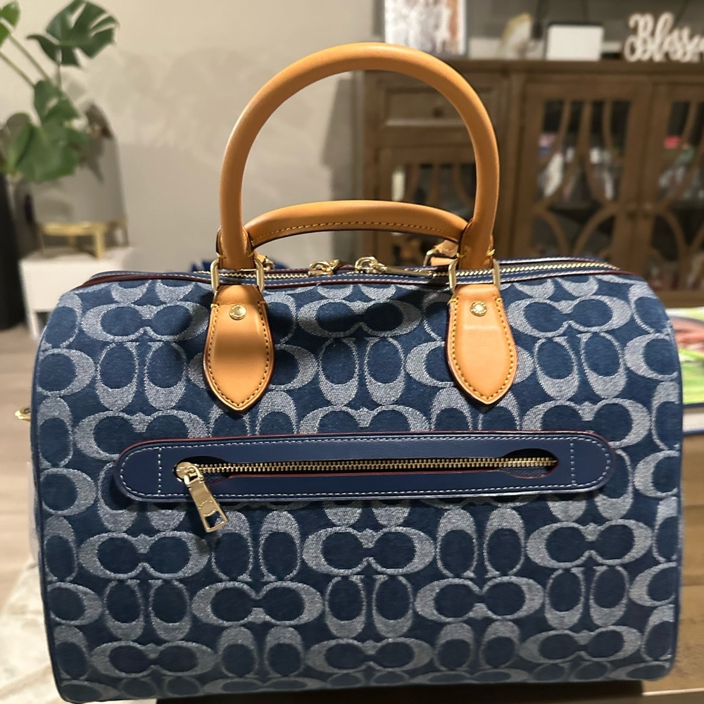 Coach Denim Rowan (Large)